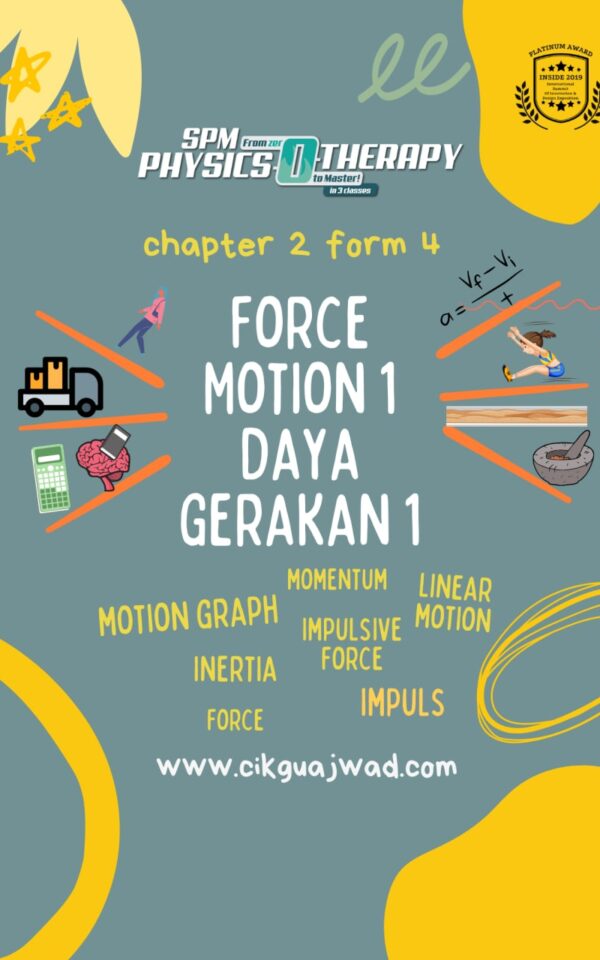 Buku Force Motion 1 (Fizik chapter 2 form 4) -Cikgu Ajwad